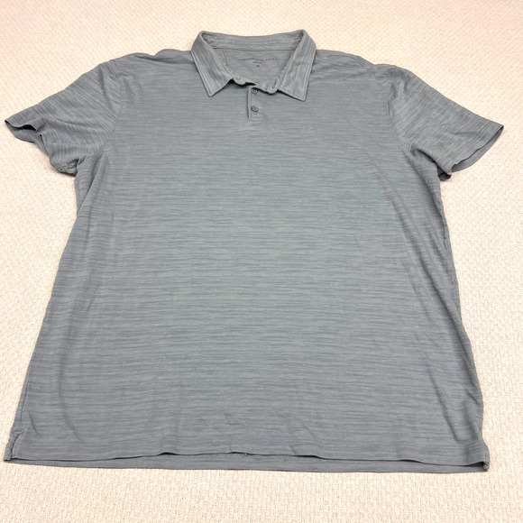 John Varvatos Polo Shirt Mens XXL Blue Cotton Classic Golf Preppy Stretch - Picture 1 of 7